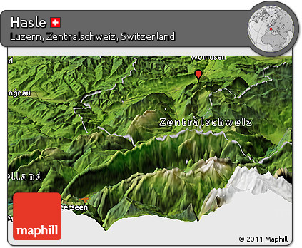 Satellite Panoramic Map of Hasle