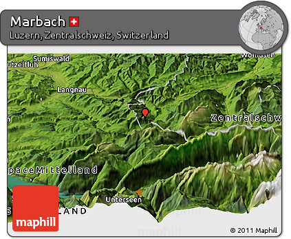 Satellite Panoramic Map of Marbach