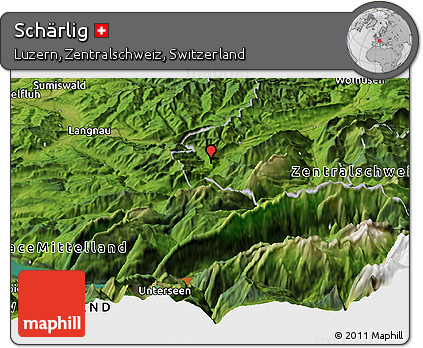 Satellite Panoramic Map of Schärlig