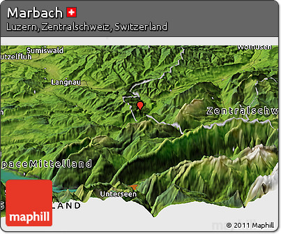 Satellite Panoramic Map of Marbach