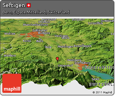 Satellite Panoramic Map of Seftigen