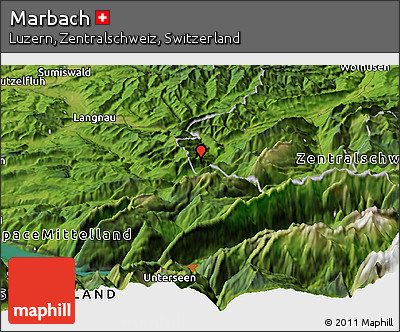 Satellite Panoramic Map of Marbach