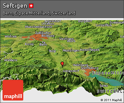 Satellite Panoramic Map of Seftigen