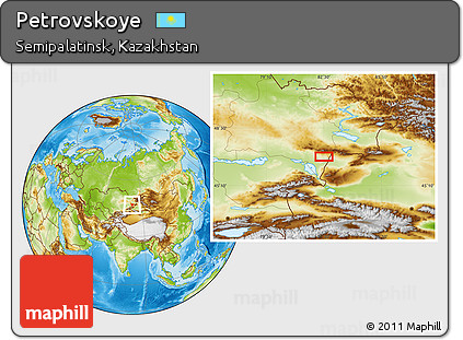 Physical Location Map of Petrovskoye