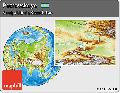 Physical Location Map of Petrovskoye