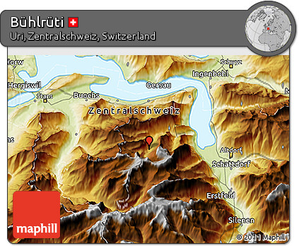 Physical 3D Map of Bühlrüti