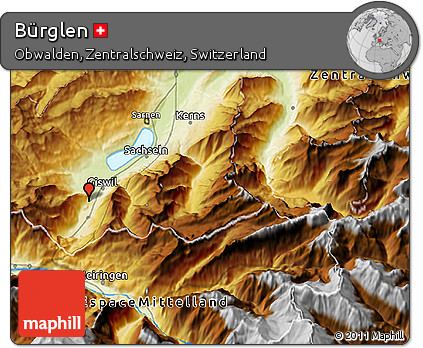 Physical 3D Map of Bürglen