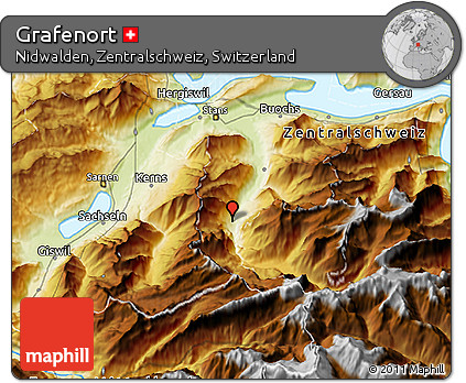 Physical 3D Map of Grafenort