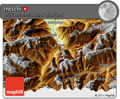 Physical 3D Map of Intschi