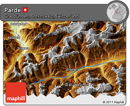 Physical 3D Map of Pardè