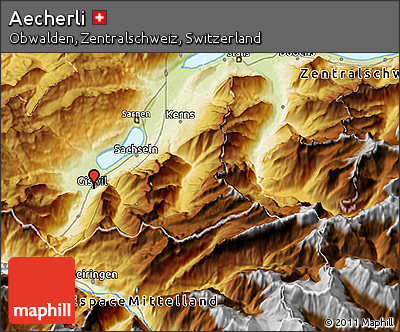 Physical 3D Map of Aecherli