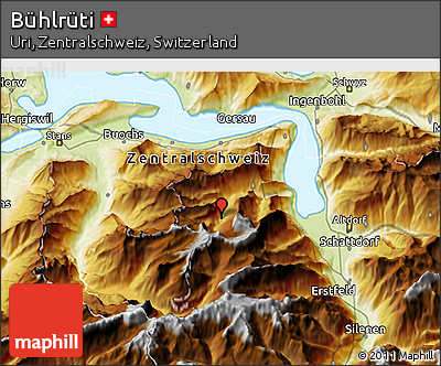 Physical 3D Map of Bühlrüti