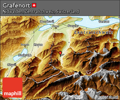 Physical 3D Map of Grafenort