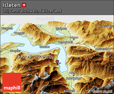 Physical 3D Map of Isleten