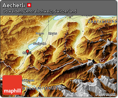 Physical 3D Map of Aecherli