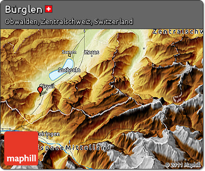 Physical 3D Map of Bürglen