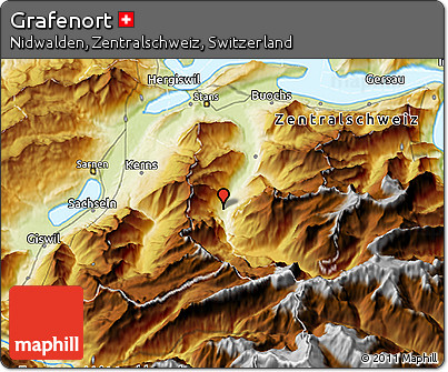Physical 3D Map of Grafenort