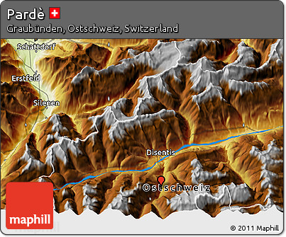 Physical 3D Map of Pardè