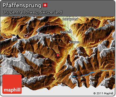 Physical 3D Map of Pfaffensprung