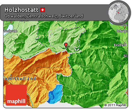 Political 3D Map of Holzhostatt