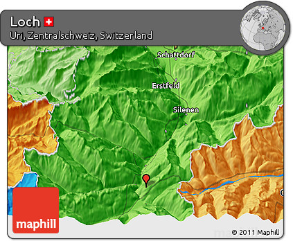 Political 3D Map of Loch