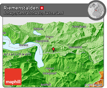 Political 3D Map of Riemenstalden