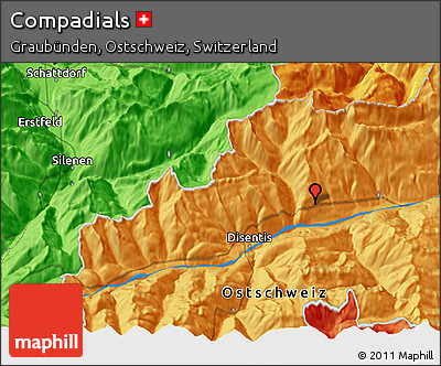 Political 3D Map of Compadials