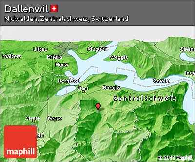 Political 3D Map of Dallenwil