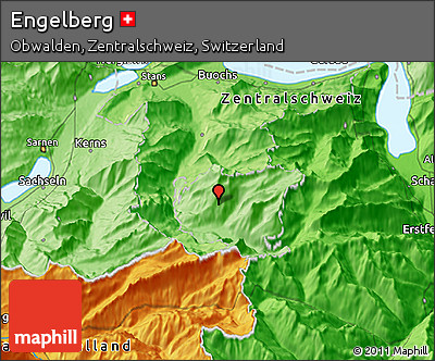Political 3D Map of Engelberg