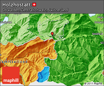 Political 3D Map of Holzhostatt