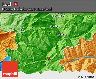 Political 3D Map of Loch
