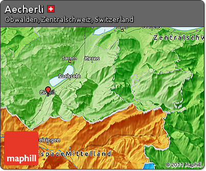 Political 3D Map of Aecherli