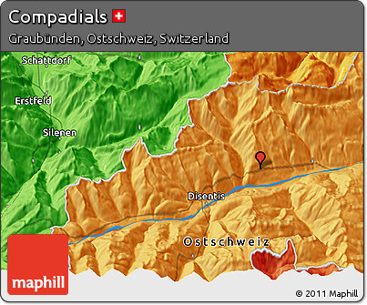 Political 3D Map of Compadials