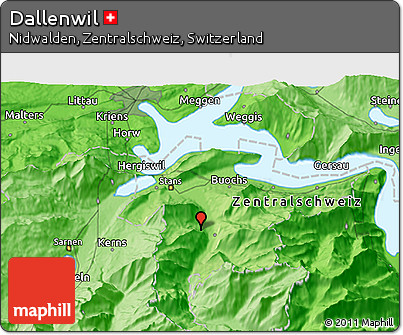 Political 3D Map of Dallenwil