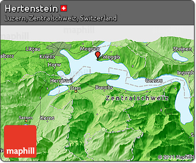 Political 3D Map of Hertenstein