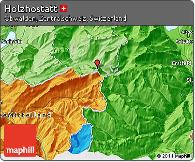 Political 3D Map of Holzhostatt