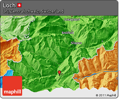 Political 3D Map of Loch