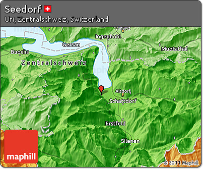 Political 3D Map of Seedorf