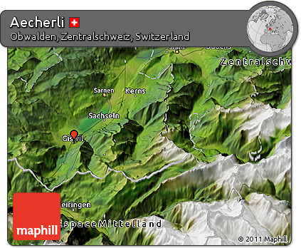 Satellite 3D Map of Aecherli