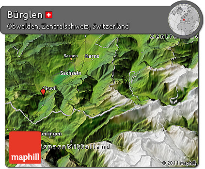 Satellite 3D Map of Bürglen