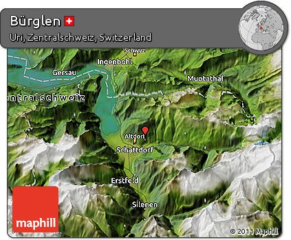 Satellite 3D Map of Bürglen