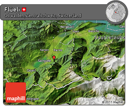 Satellite 3D Map of Flüeli