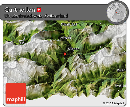 Satellite 3D Map of Gurtnellen