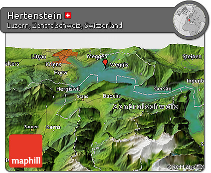 Satellite 3D Map of Hertenstein