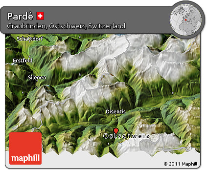 Satellite 3D Map of Pardè