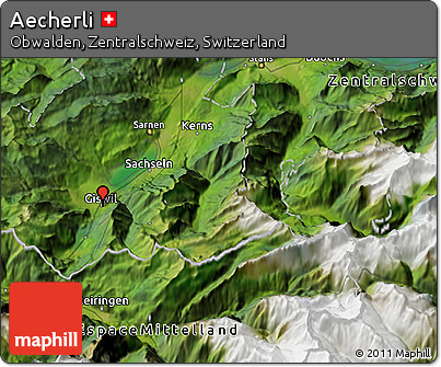 Satellite 3D Map of Aecherli