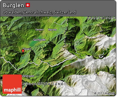 Satellite 3D Map of Bürglen