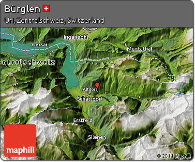 Satellite 3D Map of Bürglen