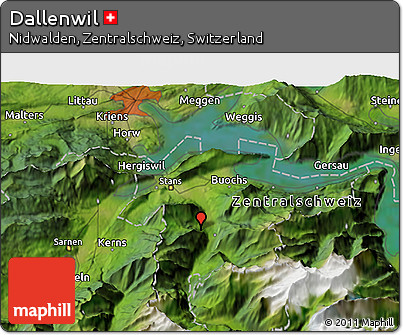 Satellite 3D Map of Dallenwil