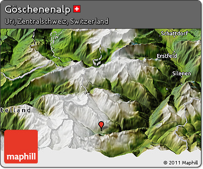 Satellite 3D Map of Göschenenalp